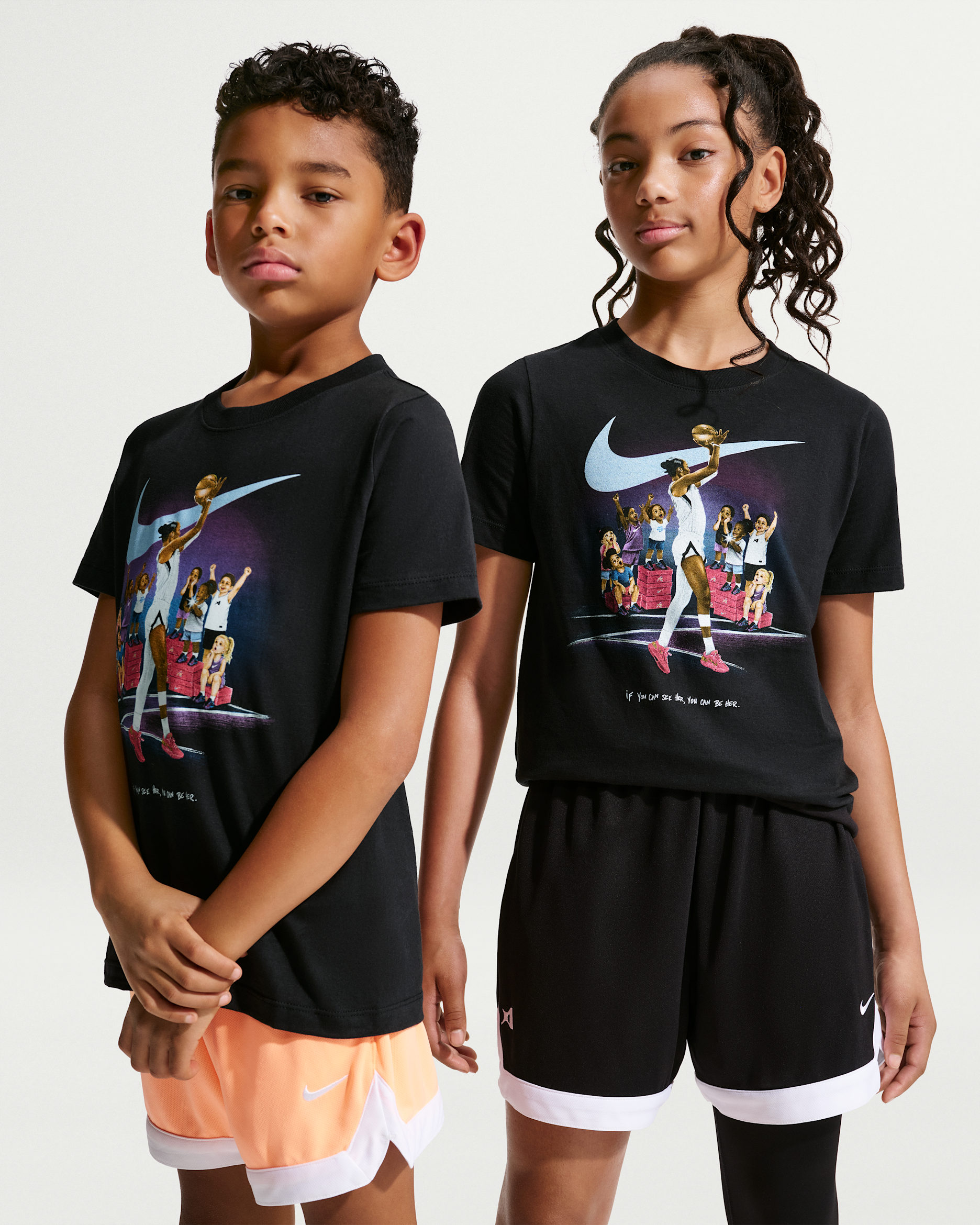 Nike ナダル　レッド Tシャツ ロゴ入り A'ja Wilson Big Kids' Nike T-Shirt. Nike.com
